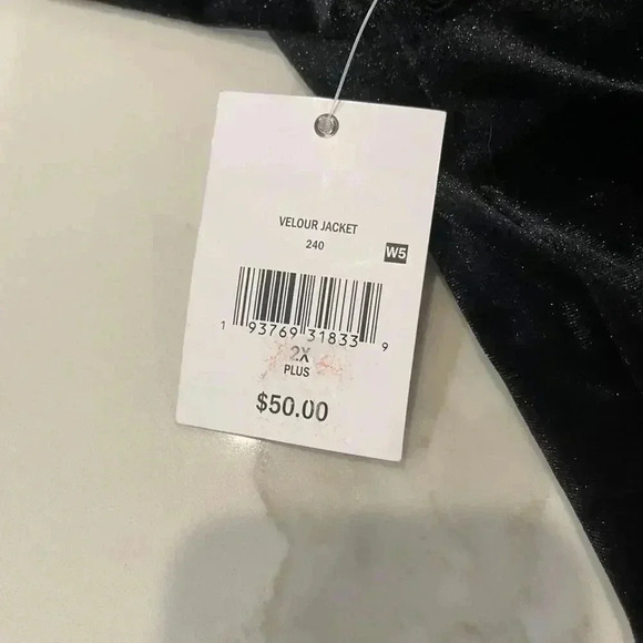 Ophelia Roe NWT Velour Blazer Women's Size 2X Holiday Party Christmas Workwear - Picture 6 of 7